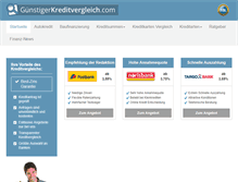 Tablet Screenshot of guenstigerkreditvergleich.com